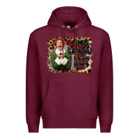 Burgundy omg santa i know him elf Premium Hoodie - CowGirlArtShop