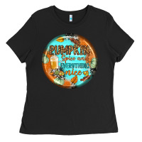 Black pumpkin spice and everythink nice earrings Ladies Tee - BundleAndBundleShop