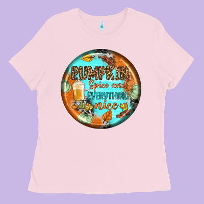 Pumpkin Spice And Everythink Nice Earrings Ladies Tee Designed By Bundleandbundleshop