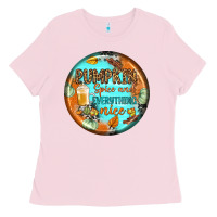 Bubblegum Pink pumpkin spice and everythink nice earrings Ladies Tee - BundleAndBundleShop