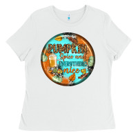 White pumpkin spice and everythink nice earrings Ladies Tee - BundleAndBundleShop