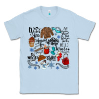 Dusty Blue winter festive essentials Classic Tee - CowhideDigitalArt