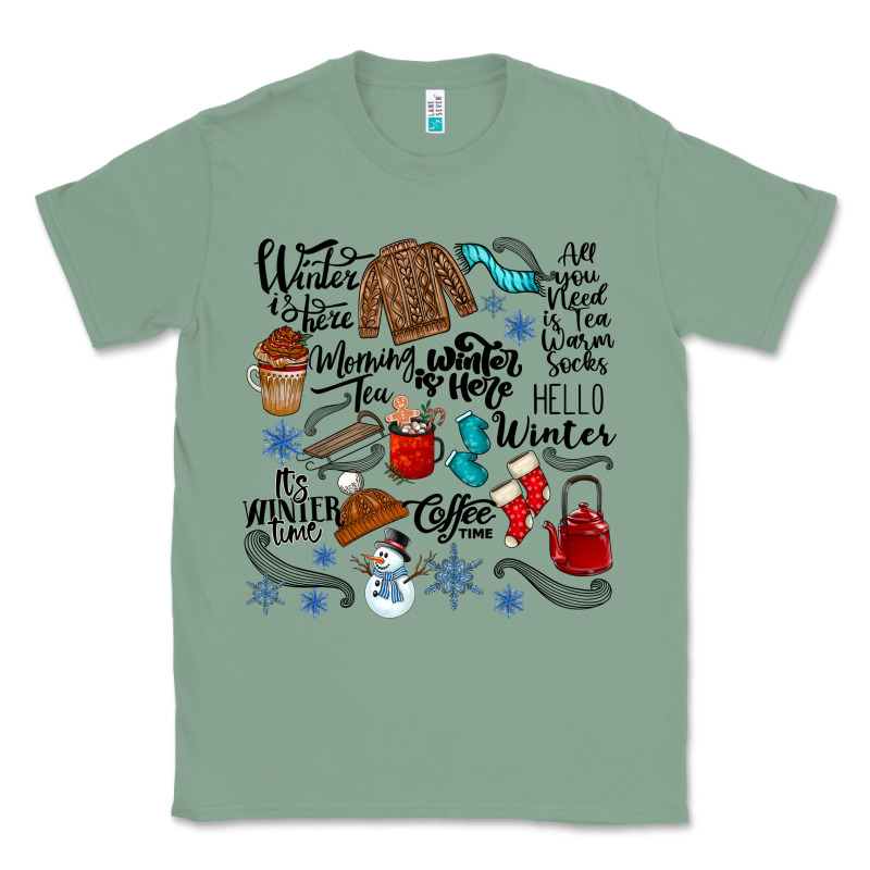 Winter Festive Essentials Classic Tee by CowhideDigitalArt | Teevron