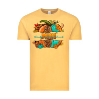 Vintage Mustard Thankful grateful blessed mini pumpkin Vintage Tee - NancyCooperArtShop