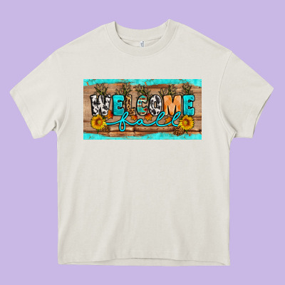 Welcome Fall Heavy Core Tee Designed By Artiststas