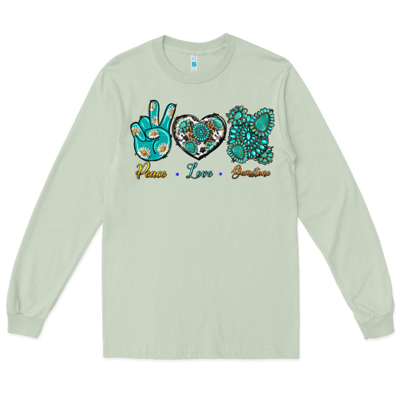 Peace Love Gemstone Long Sleeve Tee by BundleAndBundleShop | Teevron
