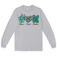 Moon Dust Peace Love Gemstone Long Sleeve Tee - BundleAndBundleShop