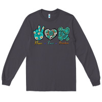 Smoke Peace Love Gemstone Long Sleeve Tee - BundleAndBundleShop