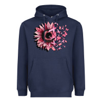 Navy cancer sunflower Heavyweight Hoodie - CowGirlArtShop