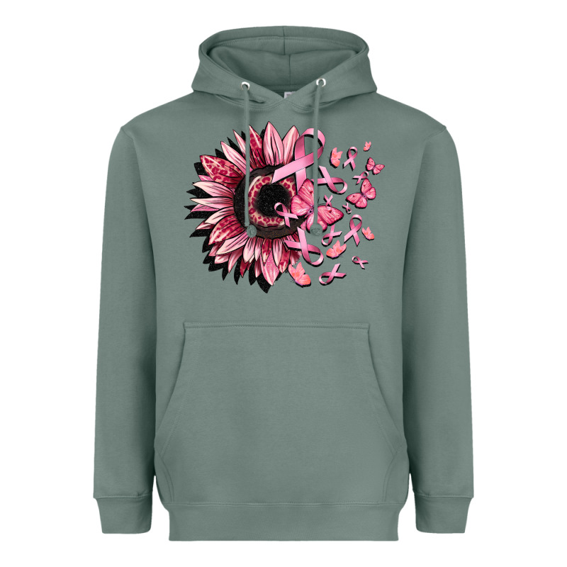 Cancer Sunflower Heavyweight Hoodie by CowGirlArtShop | Teevron