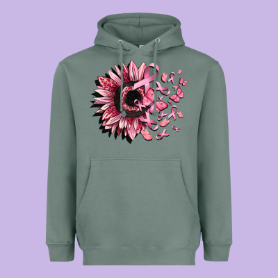 Cancer Sunflower Heavyweight Hoodie Designed By Cowgirlartshop