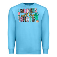 Ocean Blue nurses call the shots Premium Sweatshirt - CowGirlArtShop