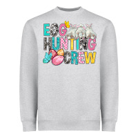 Heather Grey Egg Hunting Crew Easter Heavyweight Sweatshirt - BundleAndBundleShop