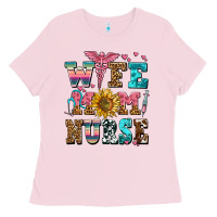 Bubblegum Pink wife mom nurse Ladies Tee - AdoDesignShop