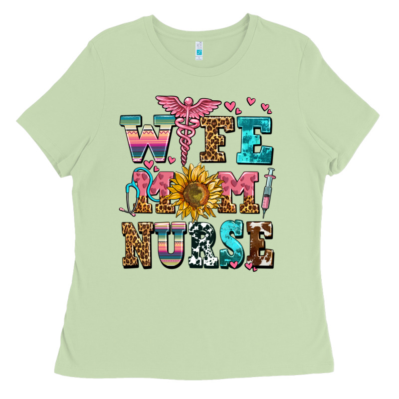 Wife Mom Nurse Ladies Tee by AdoDesignShop | Teevron