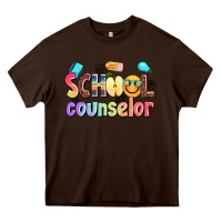 Chocolate Brown school counselor Heavy Core Tee - AdoDesignShop