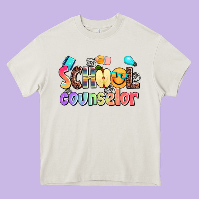 School Counselor Heavy Core Tee Designed By Adodesignshop