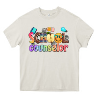 Cream school counselor Heavy Core Tee - AdoDesignShop