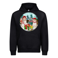 Black Christmas snowman Urban Hoodie - FaDigitalArtStudio