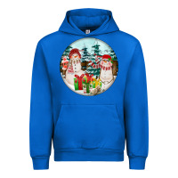 Cobalt Christmas snowman Urban Hoodie - FaDigitalArtStudio