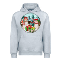 Heather Grey Christmas snowman Urban Hoodie - FaDigitalArtStudio