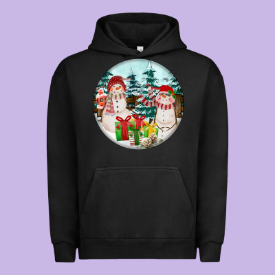 Christmas Snowman Urban Hoodie Designed By Fadigitalartstudio