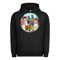 Pigment Black Christmas snowman Urban Hoodie - FaDigitalArtStudio
