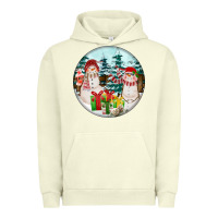 Pigment Pistachio Christmas snowman Urban Hoodie - FaDigitalArtStudio