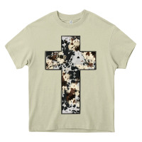 Mossy cowhide cross Heavy Core Tee - JahusDesignShop