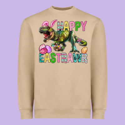 Happy Eastrawr Easter Heavyweight Sweatshirt Designed By Bundleandbundleshop