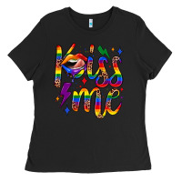 Black kiss me Ladies Tee - JahusDesignShop