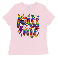 Bubblegum Pink kiss me Ladies Tee - JahusDesignShop