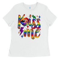 White kiss me Ladies Tee - JahusDesignShop
