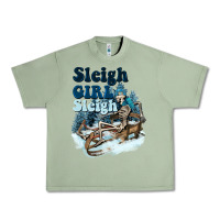 Oil Green sleigh girl sleigh skeleton Urban Heavy Tee - NancyCooperArtShop