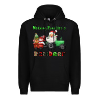 Black nothing runs like a reindeer Premium Hoodie - CowGirlArtShop