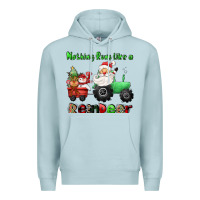 Blue Mist nothing runs like a reindeer Premium Hoodie - CowGirlArtShop