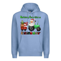 Colony Blue nothing runs like a reindeer Premium Hoodie - CowGirlArtShop