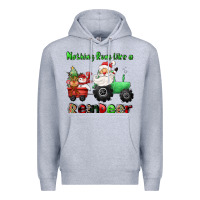 Heather Grey nothing runs like a reindeer Premium Hoodie - CowGirlArtShop