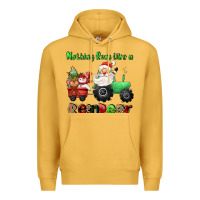 Mustard nothing runs like a reindeer Premium Hoodie - CowGirlArtShop