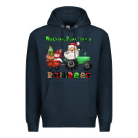 Navy nothing runs like a reindeer Premium Hoodie - CowGirlArtShop