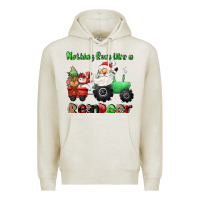 Oatmeal Heather nothing runs like a reindeer Premium Hoodie - CowGirlArtShop