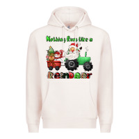 Pale Pink nothing runs like a reindeer Premium Hoodie - CowGirlArtShop