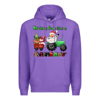 Purple nothing runs like a reindeer Premium Hoodie - CowGirlArtShop