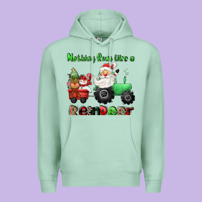 Nothing Runs Like A Reindeer Premium Hoodie Designed By Cowgirlartshop