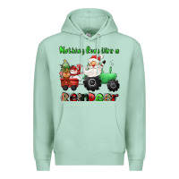 Seafoam nothing runs like a reindeer Premium Hoodie - CowGirlArtShop