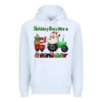 White nothing runs like a reindeer Premium Hoodie - CowGirlArtShop