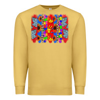 Antique Gold Autism brushstrokes Premium Sweatshirt - CowGirlArtShop