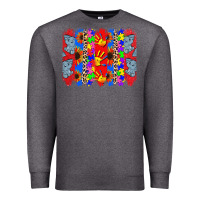 Charcoal Heather Autism brushstrokes Premium Sweatshirt - CowGirlArtShop