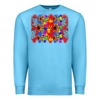 Ocean Blue Autism brushstrokes Premium Sweatshirt - CowGirlArtShop