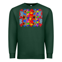 Sports Green Autism brushstrokes Premium Sweatshirt - CowGirlArtShop